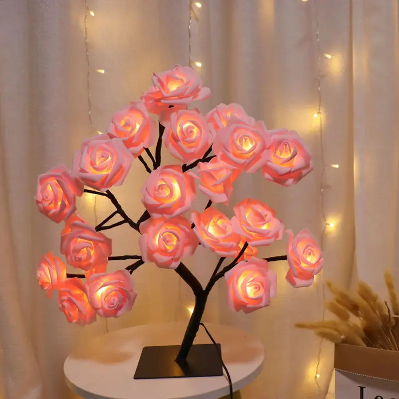 Romantic USB Fairy Rose Flower Lamp