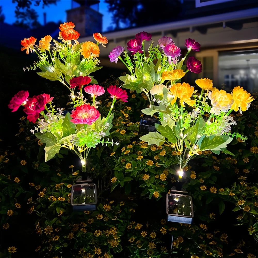 Outdoor Garden Solar Snow Lotus Lights