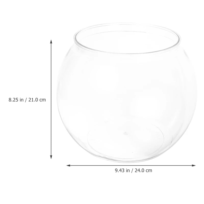 Clear Round Fish Bowl Vase Tank