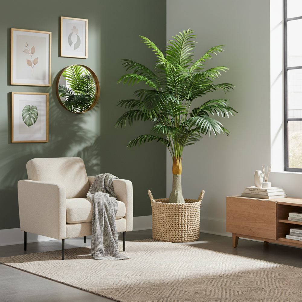 120cm Artificial Coconut Palm Tree for Home and Office Décor