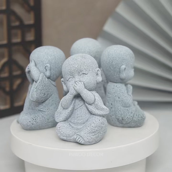 Zen Buddha Monk Statue Decor