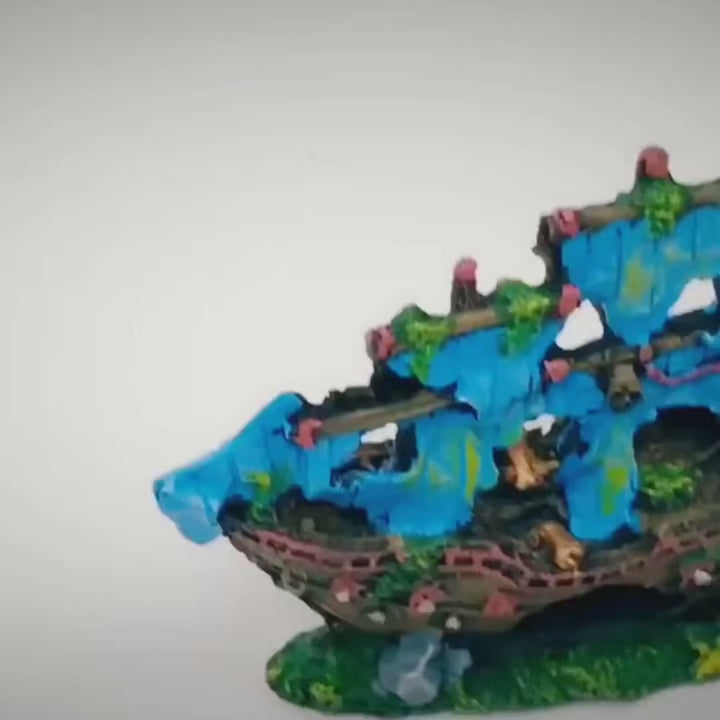 Wrecked Ship Resin Aquarium Decor